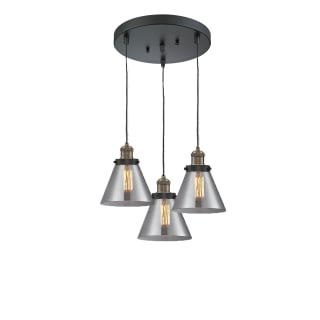 A thumbnail of the Innovations Lighting 211/3 Large Cone Black Antique Brass / Smoked