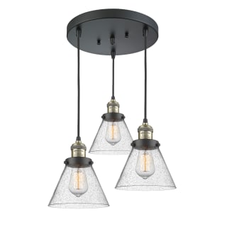 A thumbnail of the Innovations Lighting 211/3 Large Cone Black Antique Brass / Seedy