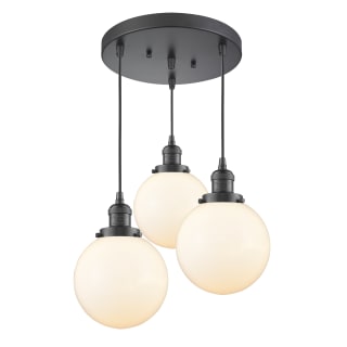 A thumbnail of the Innovations Lighting 211/3-8 Beacon Oil Rubbed Bronze / Matte White Cased