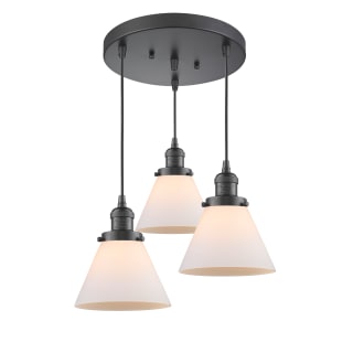 A thumbnail of the Innovations Lighting 211/3 Large Cone Oiled Rubbed Bronze / Matte White Cased