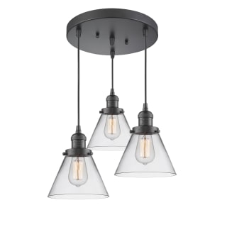 A thumbnail of the Innovations Lighting 211/3 Large Cone Oiled Rubbed Bronze / Clear
