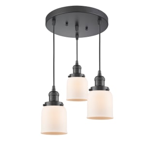 A thumbnail of the Innovations Lighting 211/3 Small Bell Oiled Rubbed Bronze / Matte White Cased