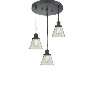 A thumbnail of the Innovations Lighting 211/3 Small Cone Oiled Rubbed Bronze / Clear