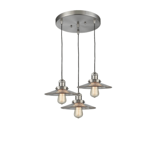 A thumbnail of the Innovations Lighting 211/3 Halophane Brushed Satin Nickel / Halophane