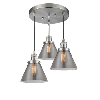 A thumbnail of the Innovations Lighting 211/3 Large Cone Brushed Satin Nickel / Smoked