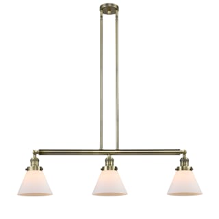 A thumbnail of the Innovations Lighting 213-S Large Cone Antique Brass / Matte White Cased