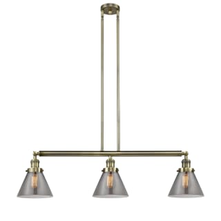 A thumbnail of the Innovations Lighting 213-S Large Cone Antique Brass / Smoked