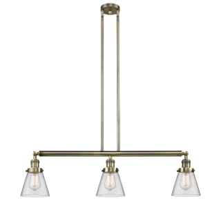 A thumbnail of the Innovations Lighting 213-S Small Cone Antique Brass / Clear