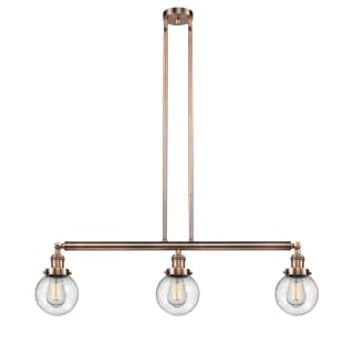 A thumbnail of the Innovations Lighting 213-S-6 Beacon Antique Copper / Seedy