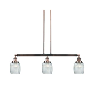 A thumbnail of the Innovations Lighting 213-S Colton Antique Copper / Thick Clear Halophane