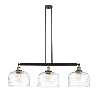 A thumbnail of the Innovations Lighting 213-13-42-L Bell Linear Black Antique Brass / Clear Deco Swirl