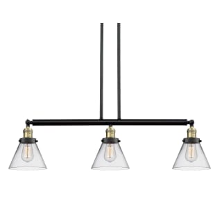 A thumbnail of the Innovations Lighting 213-S Large Cone Black / Antique Brass / Clear