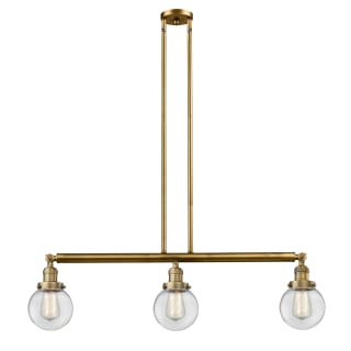 A thumbnail of the Innovations Lighting 213-S-6 Beacon Brushed Brass / Clear