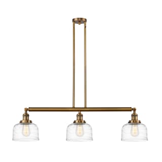 A thumbnail of the Innovations Lighting 213-13-41 Bell Linear Brushed Brass / Clear Deco Swirl