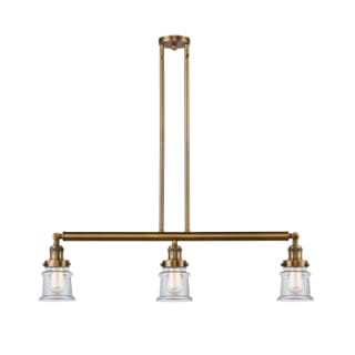 A thumbnail of the Innovations Lighting 213 Small Canton Brushed Brass / Clear
