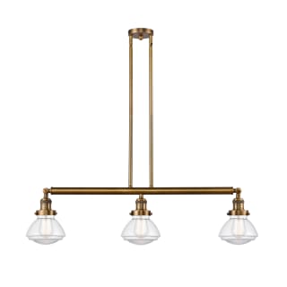 A thumbnail of the Innovations Lighting 213-S Olean Brushed Brass / Clear