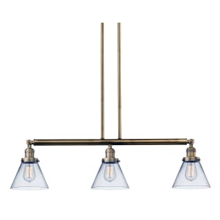 A thumbnail of the Innovations Lighting 213-S Large Cone Brushed Brass / Clear