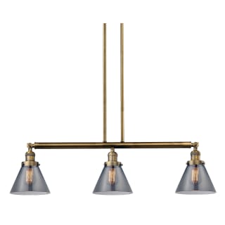 A thumbnail of the Innovations Lighting 213-S Large Cone Brushed Brass / Smoked