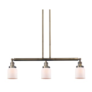 A thumbnail of the Innovations Lighting 213-S Small Bell Brushed Brass / Matte White Cased