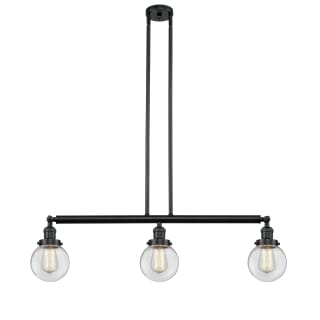 A thumbnail of the Innovations Lighting 213-S-6 Beacon Matte Black / Clear