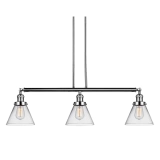 A thumbnail of the Innovations Lighting 213-S Large Cone Polished Nickel / Clear