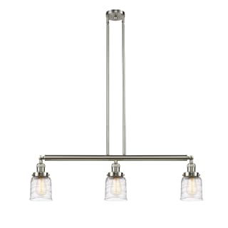 A thumbnail of the Innovations Lighting 213-10-38 Bell Linear Brushed Satin Nickel / Deco Swirl