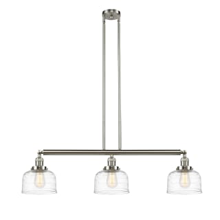 A thumbnail of the Innovations Lighting 213-13-41 Bell Linear Brushed Satin Nickel / Clear Deco Swirl