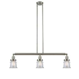 A thumbnail of the Innovations Lighting 213 Small Canton Brushed Satin Nickel / Clear