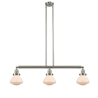 A thumbnail of the Innovations Lighting 213-S Olean Brushed Satin Nickel / Matte White