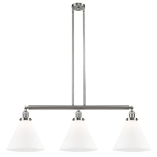 A thumbnail of the Innovations Lighting 213 X-Large Cone Brushed Satin Nickel / Matte White