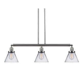 A thumbnail of the Innovations Lighting 213-S Large Cone Brushed Satin Nickel / Clear