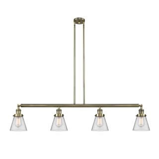 A thumbnail of the Innovations Lighting 214 Small Cone Antique Brass / Clear