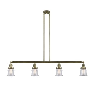 A thumbnail of the Innovations Lighting 214 Small Canton Antique Brass / Clear