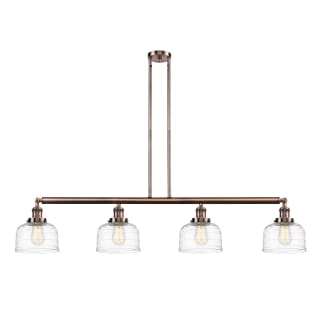A thumbnail of the Innovations Lighting 214-10-53 Bell Linear Antique Copper / Clear Deco Swirl