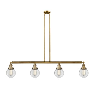 A thumbnail of the Innovations Lighting 214-11-51 Beacon Linear Brushed Brass / Clear