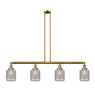 A thumbnail of the Innovations Lighting 214 Stanton Brushed Brass / Clear Wire Mesh