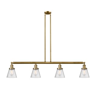 A thumbnail of the Innovations Lighting 214 Small Cone Brushed Brass / Seedy