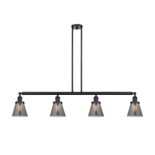 A thumbnail of the Innovations Lighting 214 Small Cone Matte Black / Plated Smoke