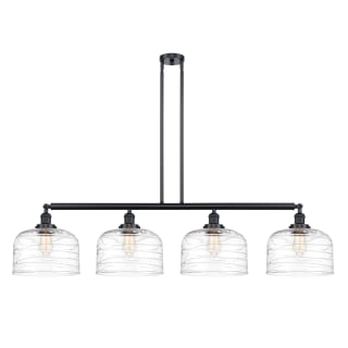 A thumbnail of the Innovations Lighting 214--13-54-L Bell Linear Matte Black / Clear Deco Swirl