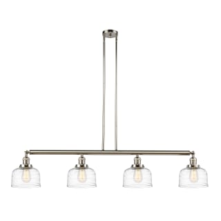 A thumbnail of the Innovations Lighting 214-10-53 Bell Linear Polished Nickel / Clear Deco Swirl
