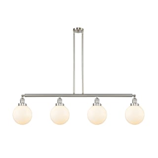 A thumbnail of the Innovations Lighting 214-13-53 Beacon Linear Brushed Satin Nickel / Matte White