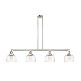 A thumbnail of the Innovations Lighting 214-10-53 Bell Linear Brushed Satin Nickel / Clear Deco Swirl