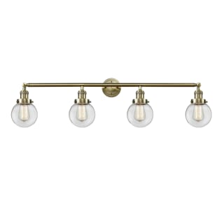 A thumbnail of the Innovations Lighting 215-12-42 Beacon Vanity Antique Brass / Clear