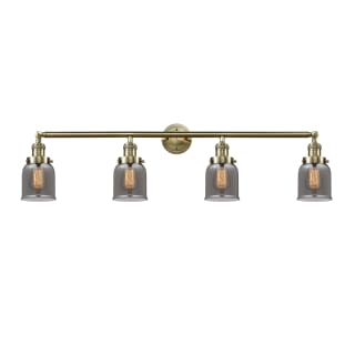 A thumbnail of the Innovations Lighting 215-10-42 Bell Vanity Antique Brass / Plated Smoke