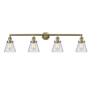 A thumbnail of the Innovations Lighting 215-10-42 Cone Vanity Antique Brass / Clear