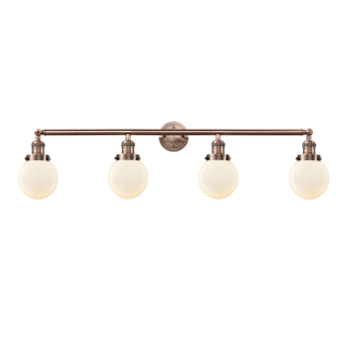 A thumbnail of the Innovations Lighting 215-S-6 Beacon Antique Copper / Matte White Cased