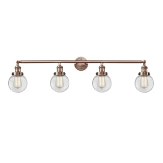 A thumbnail of the Innovations Lighting 215-S-6 Beacon Antique Copper / Clear