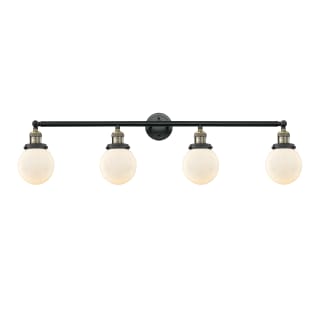 A thumbnail of the Innovations Lighting 215-S-6 Beacon Black Antique Brass / Matte White