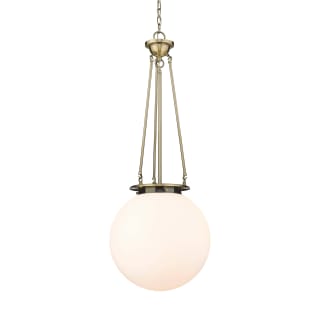 A thumbnail of the Innovations Lighting 221-1P-40-16 Beacon Pendant Antique Brass / Matte White