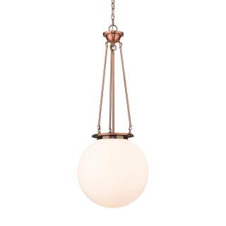 A thumbnail of the Innovations Lighting 221-1P-40-16 Beacon Pendant Antique Copper / Matte White